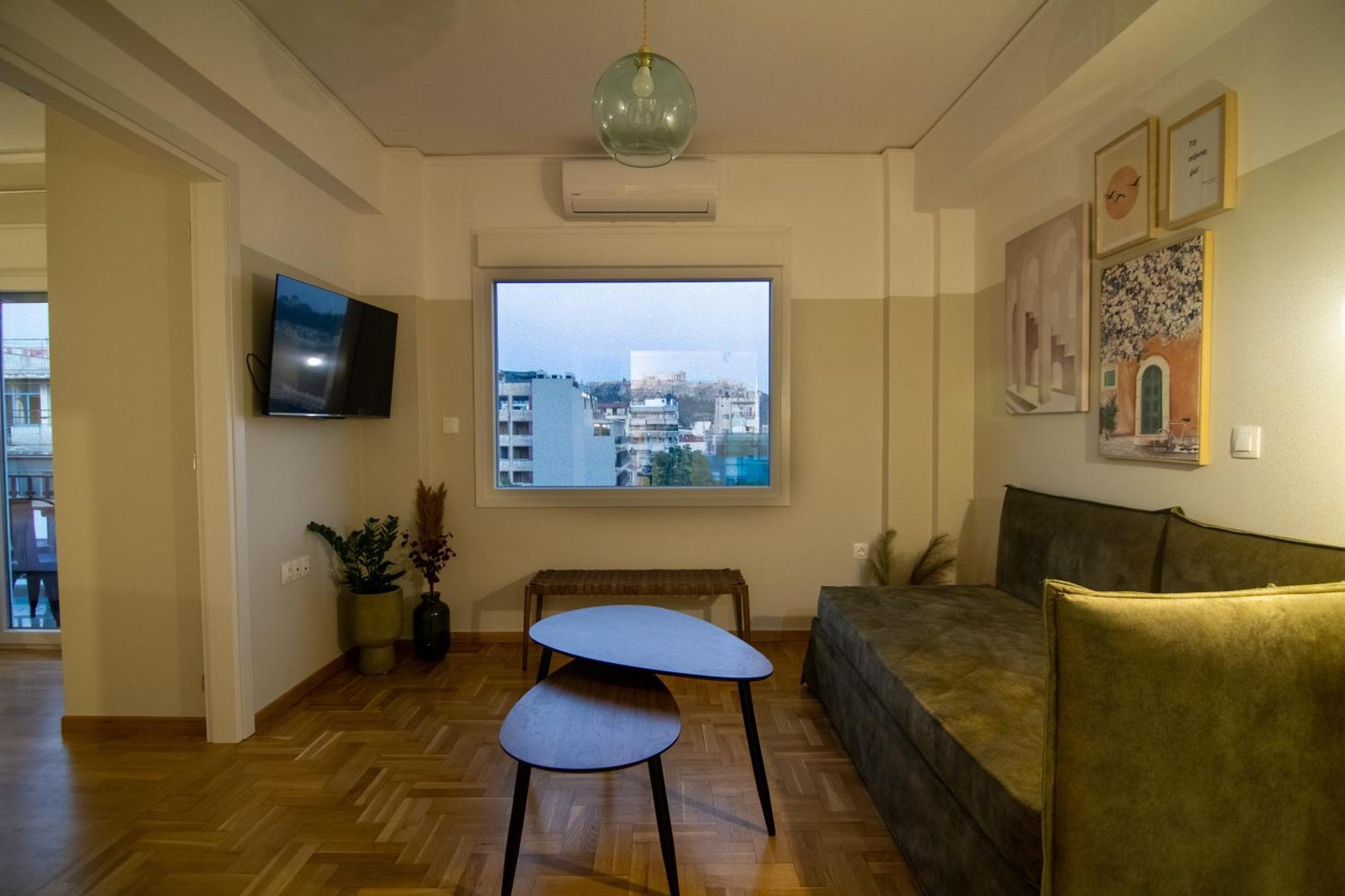 Ferienwohnung Stunning Acropolis View - 500M Metro - At Historical Center Athen Exterior foto