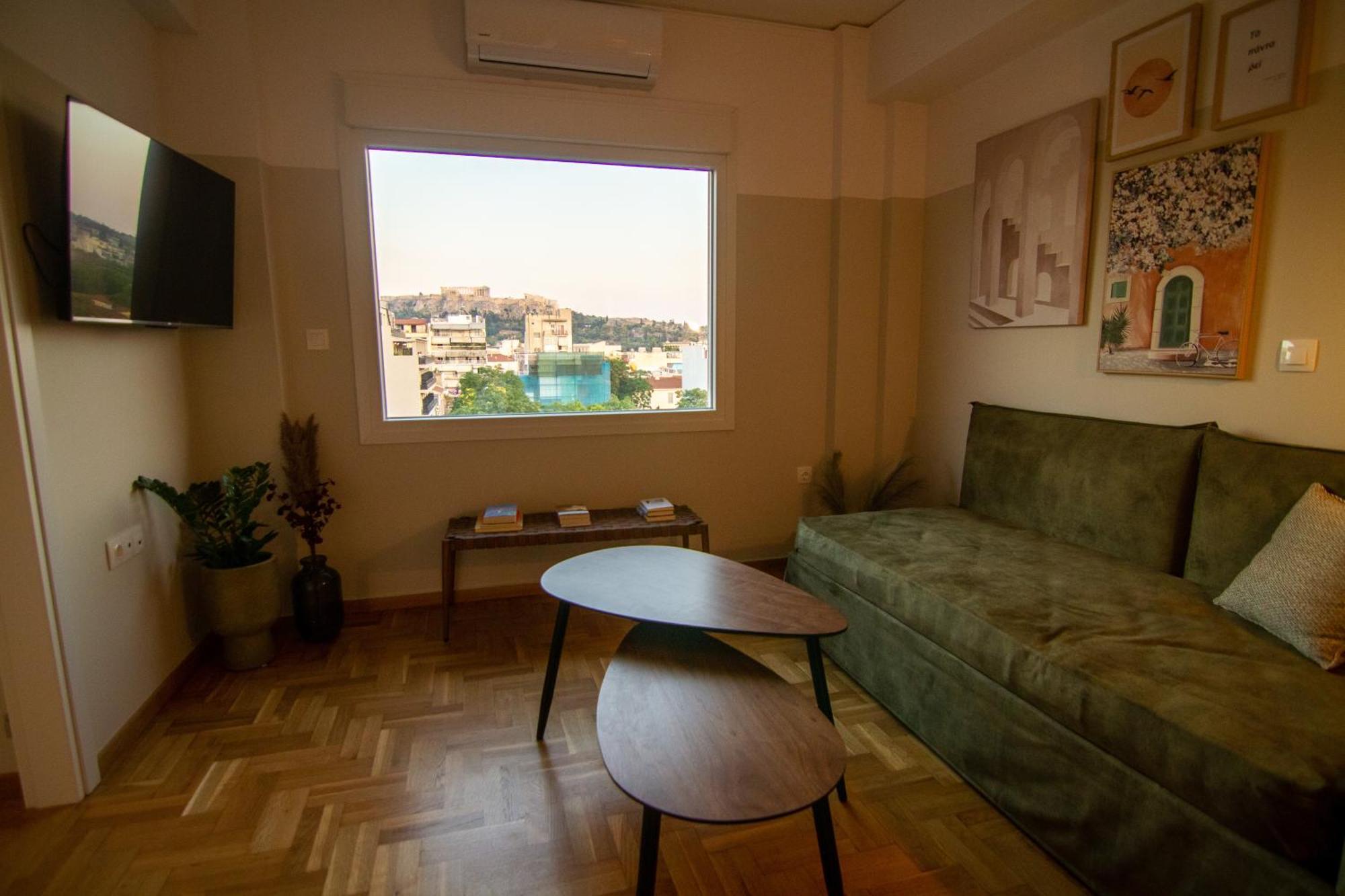Ferienwohnung Stunning Acropolis View - 500M Metro - At Historical Center Athen Exterior foto
