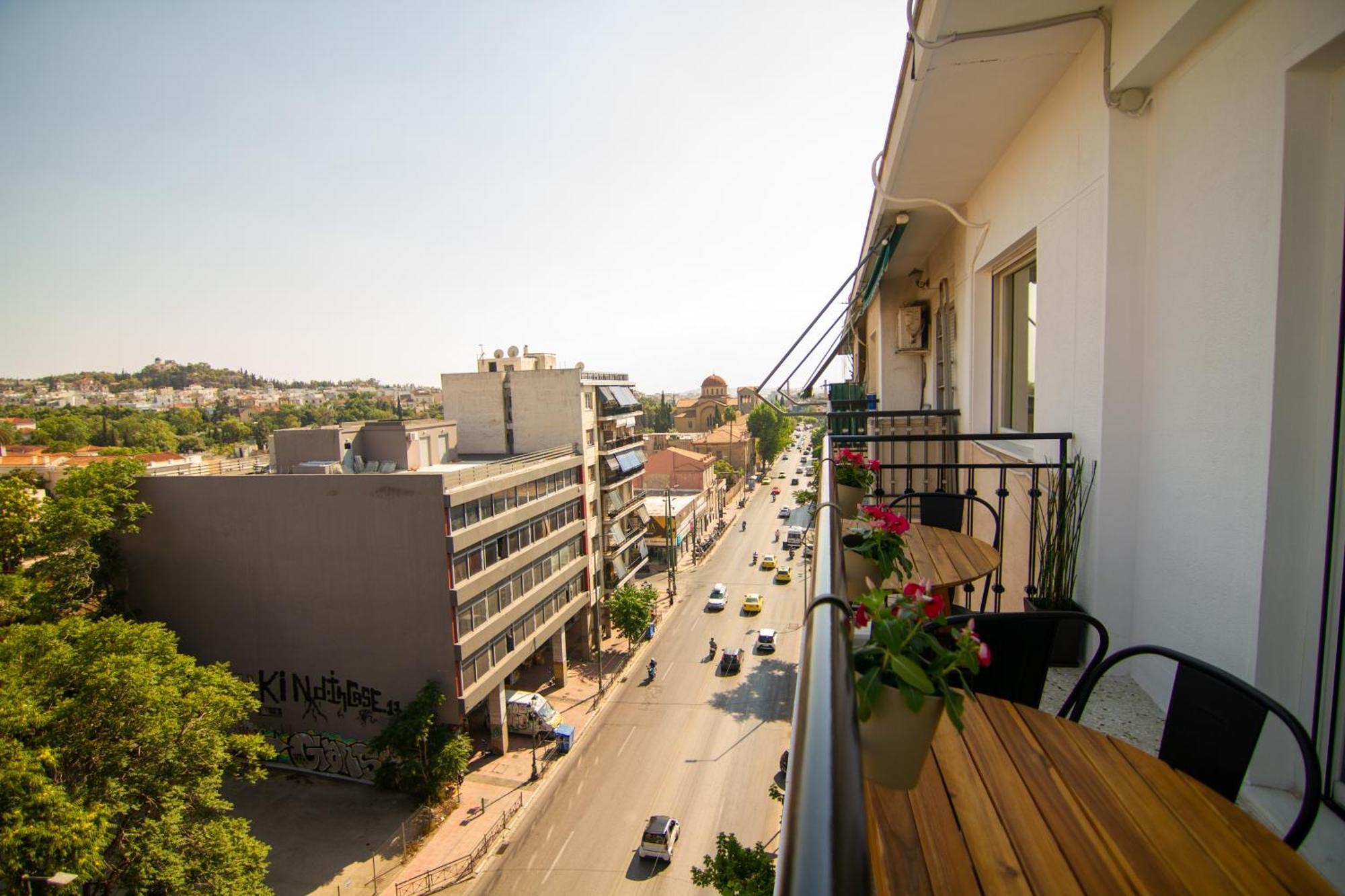 Ferienwohnung Stunning Acropolis View - 500M Metro - At Historical Center Athen Exterior foto