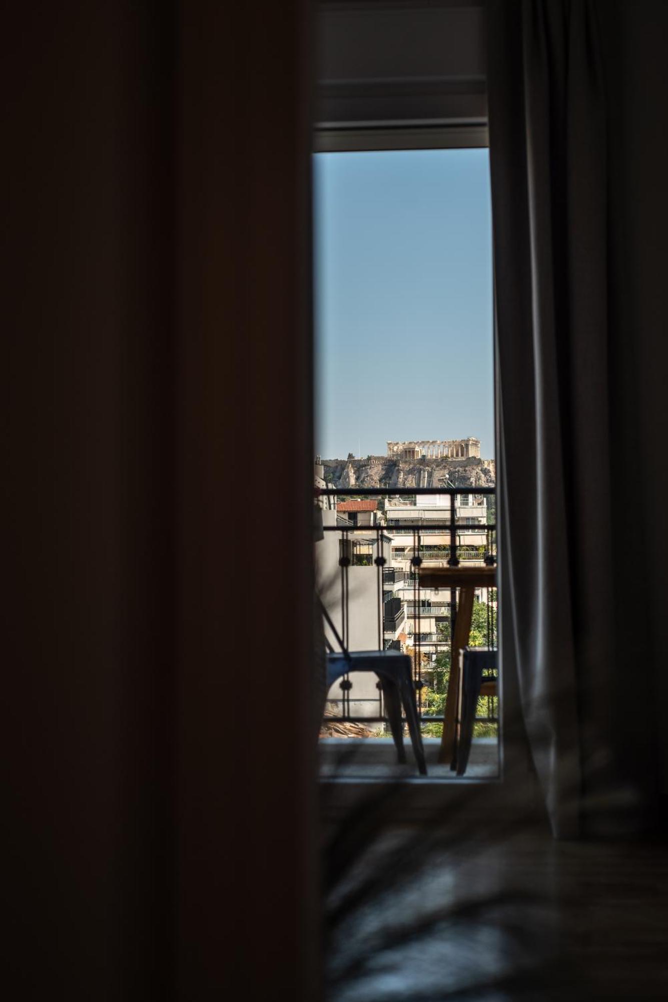 Ferienwohnung Stunning Acropolis View - 500M Metro - At Historical Center Athen Exterior foto